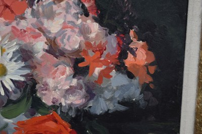 Lot 474 - John Codner RWA (1913-2008) - Oil on board - 'Red Rose I'