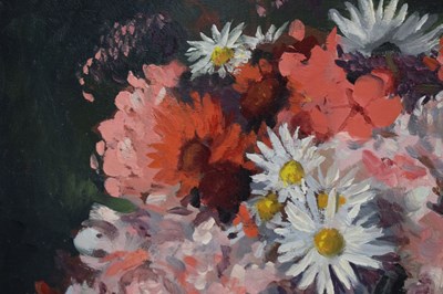 Lot 474 - John Codner RWA (1913-2008) - Oil on board - 'Red Rose I'