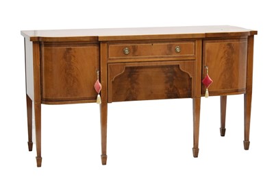 Lot 523 - George III-style inlaid mahogany sideboard