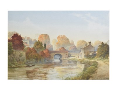 Lot 535 - Kenneth S. Tadd - Watercolour - Rural river scene