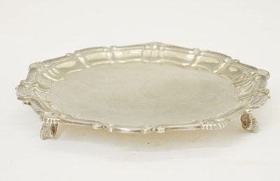 Lot 235 - Elizabeth II silver waiter or card tray