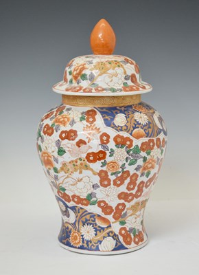 Lot 460 - Japanese Meiji Imari porcelain baluster jar