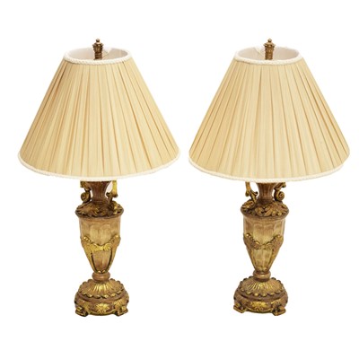 Lot 340 - Pair of modern resin table lamps