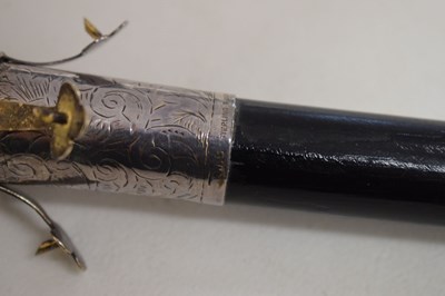 Lot 222 - Late 19th/early 20th century Masonic ebonised walking cane