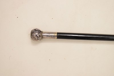 Lot 222 - Late 19th/early 20th century Masonic ebonised walking cane