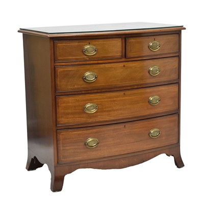 Lot 578 - Edwardian inlaid mahogany chest of drawers