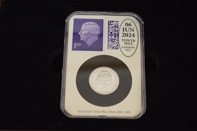 Lot 251 - Charles III Isle of Man silver sovereign, 2024, commemorating the 80th anniversary of D-Day