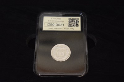 Lot 251 - Charles III Isle of Man silver sovereign, 2024, commemorating the 80th anniversary of D-Day