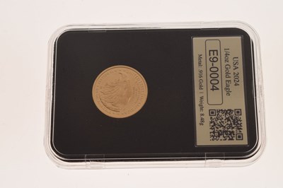 Lot 129 - U.S.A. gold quarter oz 10 dollar eagle, 2024