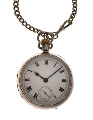 Lot 174 - George V London, Brighton & South Coast Railway silver pocket watch