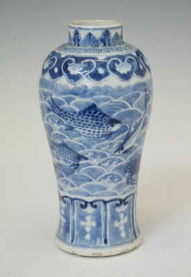 Lot 451 - Chinese blue and white porcelain baluster vase