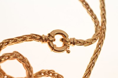 Lot 138 - Italian 9ct gold lariat-style necklace