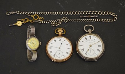 Lot 192 - Gentleman's Edwardian silver cased open-face pocket watch