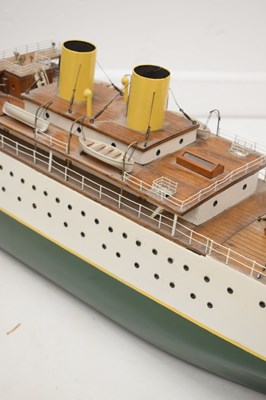 Lot 228 - Early 20th century wooden scratch built live steam model, steamship Princess Pat