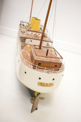 Lot 228 - Early 20th century wooden scratch built live steam model, steamship Princess Pat