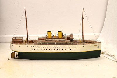 Lot 228 - Early 20th century wooden scratch built live steam model, steamship Princess Pat