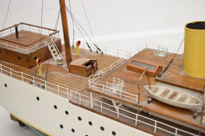 Lot 228 - Early 20th century wooden scratch built live steam model, steamship Princess Pat