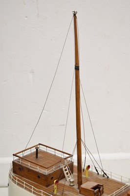 Lot 228 - Early 20th century wooden scratch built live steam model, steamship Princess Pat