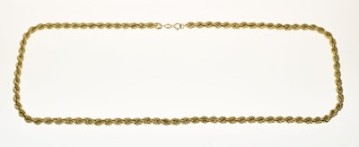 Lot 40 - 9ct gold rope twist chain