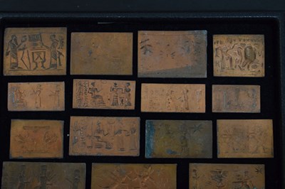 Lot 175 - Collection of thirty-eight Grand Tour style cast metal intaglios