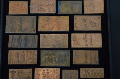 Lot 175 - Collection of thirty-eight Grand Tour style cast metal intaglios
