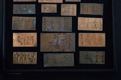 Lot 175 - Collection of thirty-eight Grand Tour style cast metal intaglios