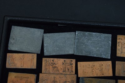 Lot 175 - Collection of thirty-eight Grand Tour style cast metal intaglios