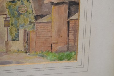 Lot 349 - Thomas Cooper Gotch (1854-1931) - Watercolour - Village street scene