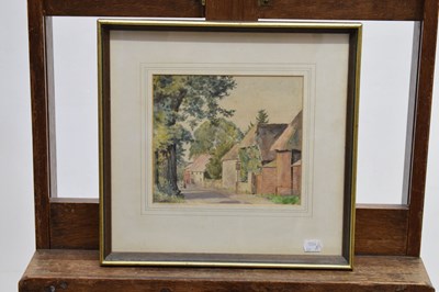 Lot 349 - Thomas Cooper Gotch (1854-1931) - Watercolour - Village street scene
