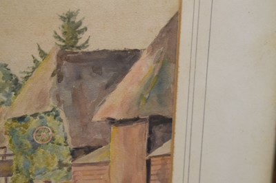Lot 349 - Thomas Cooper Gotch (1854-1931) - Watercolour - Village street scene