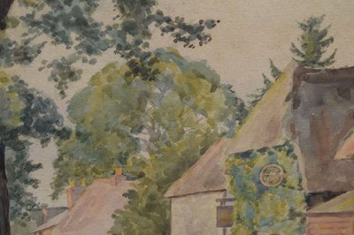Lot 349 - Thomas Cooper Gotch (1854-1931) - Watercolour - Village street scene