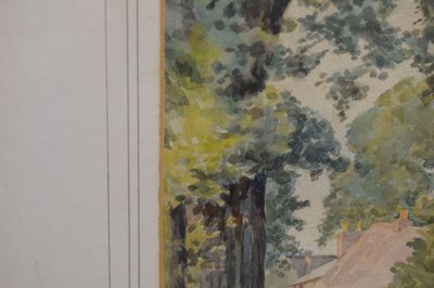 Lot 349 - Thomas Cooper Gotch (1854-1931) - Watercolour - Village street scene
