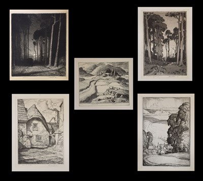 Lot 332 - Leslie Moffat Ward, (1888-1978) - Five signed etchings