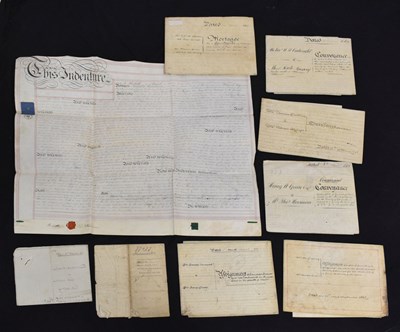 Lot 344 - Small group of vellum and other handwritten documents