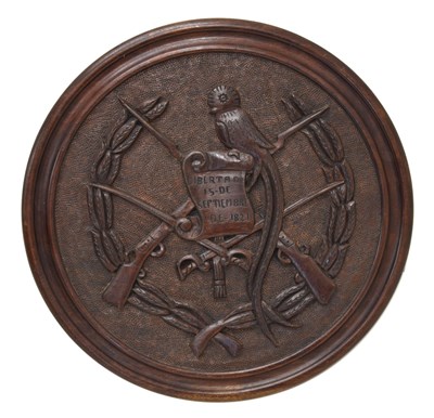 Lot 196 - Stipple-carved roundel