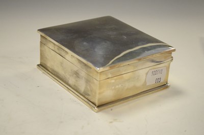 Lot 158 - George V silver square table box