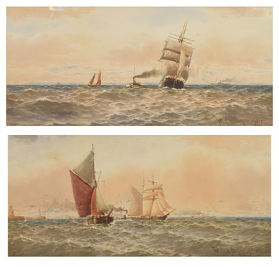 Lot 358 - William Thomas Nicholas Boyce (1858-1911) - Pair of marine watercolour studies