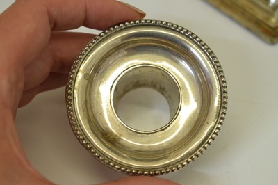 Lot 229 - Pair of Irish silver plate on copper candlesticks - Marquis of Londonderry crest