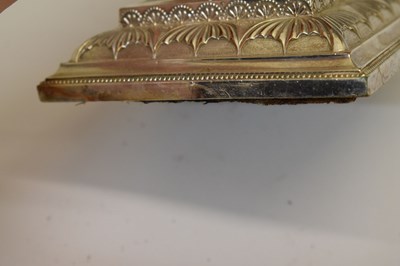 Lot 229 - Pair of Irish silver plate on copper candlesticks - Marquis of Londonderry crest