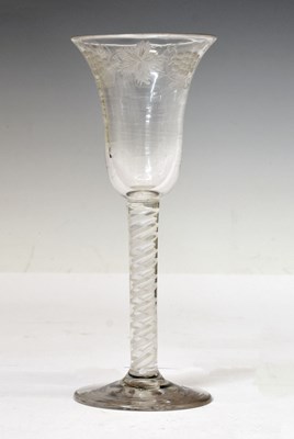 Lot 255 - George III opaque twist wine glass