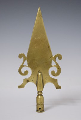 Lot 309 - Friendly society brass staff head