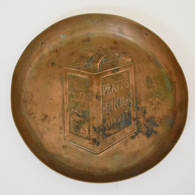 Lot 275 - Copper advertising dish 'Pratts Spirit'