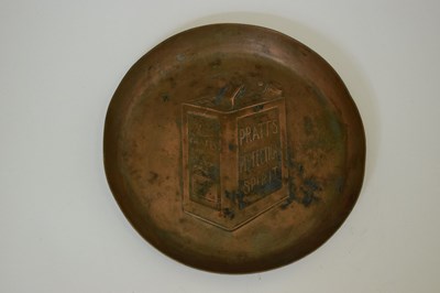 Lot 275 - Copper advertising dish 'Pratts Spirit'