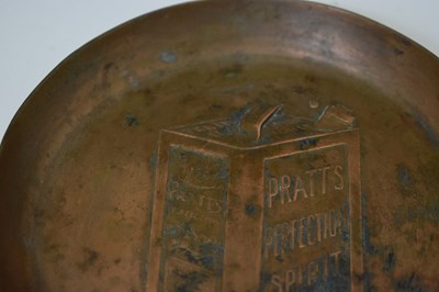 Lot 275 - Copper advertising dish 'Pratts Spirit'