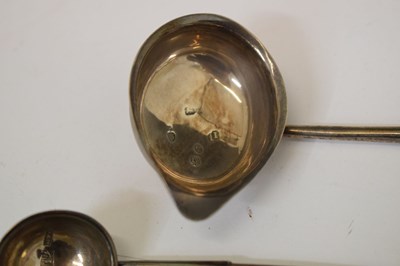 Lot 229 - Two 19th Century silver toddy ladles with twisted baleen handles