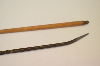 Lot 229 - Two 19th Century silver toddy ladles with twisted baleen handles