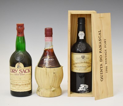 Lot 345 - Dry Sack sherry, Quinta do Panascal port, and Ricasoli chianti