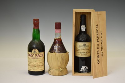 Lot 345 - Dry Sack sherry, Quinta do Panascal port, and Ricasoli chianti
