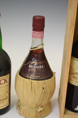 Lot 345 - Dry Sack sherry, Quinta do Panascal port, and Ricasoli chianti