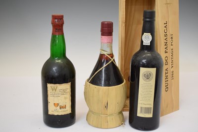 Lot 345 - Dry Sack sherry, Quinta do Panascal port, and Ricasoli chianti